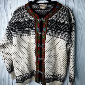 Vintage Dale Of Norway Vintage Womens Wool Cardigan Size Medium Hook (READ)